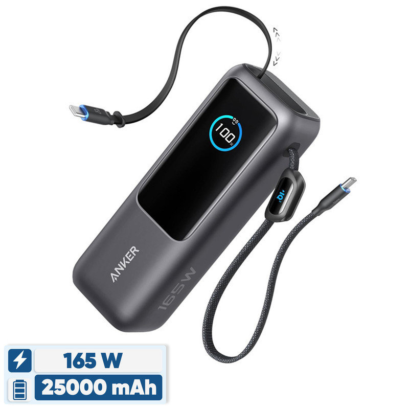 3a2b31812dad8130ab3c183553bae5d42278bc2c_1762159935 پاوربانک 100 وات انکر مدل A1695 ظرفیت 25000 میلی آمپر ساعت به همراه دو کابل USB-C - تصویر 1